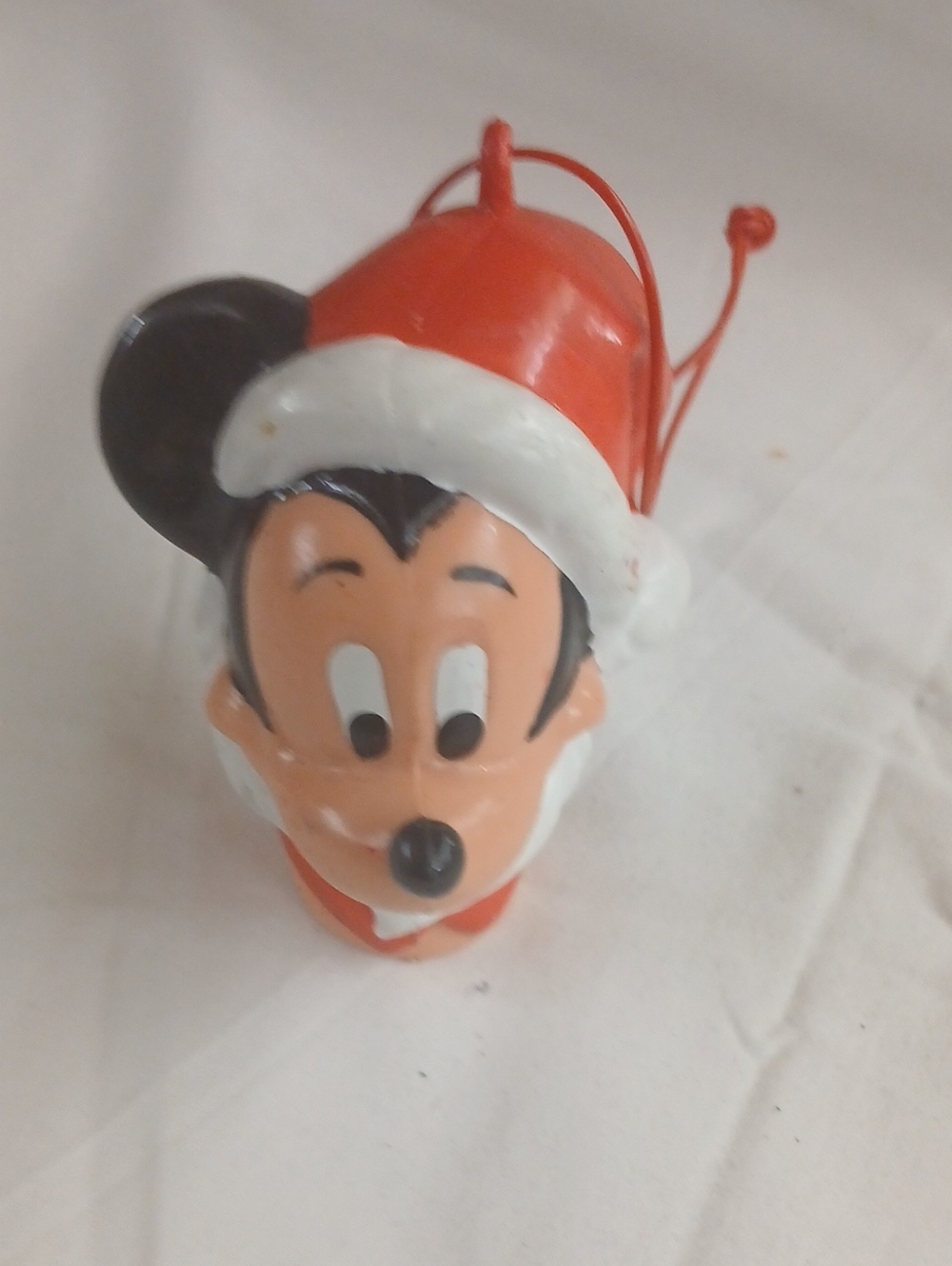Red Santa Mouse Holiday Ornament Toy 1 of 2